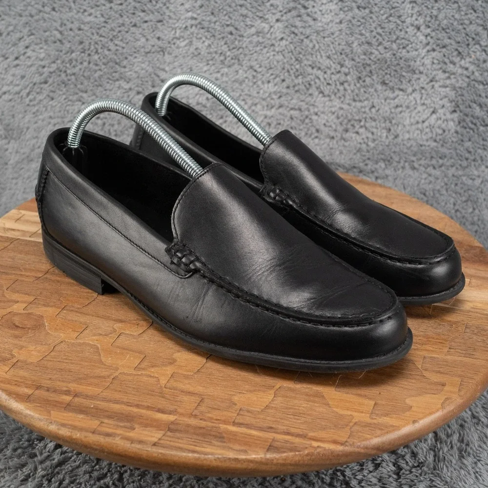 Cole Haan Loafer Mens Size 9 Black Good Leather Slip On C24509 Casual Round Toe